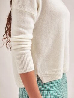 Johanna Cashmere Jumper - Cream -CEFINN Shop SP24 K171 JOHANNA CREAM LS 646