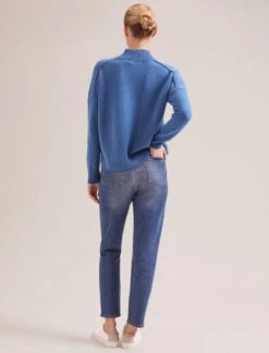 Johanna Cashmere Jumper - Mid Blue -CEFINN Shop SP24 K171 JOHANNA MIDBLUE LS 18434