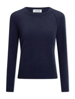 Drew Cashmere Jumper - Navy -CEFINN Shop SP24 K172 DREW NAVY LS