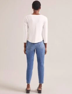 Maia Cotton Silk Blend T-Shirt - White -CEFINN Shop SP24 K174 MAIA WHITE LS 1535