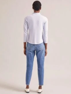 Morgan Cotton Silk Blend T-Shirt - Pale Blue -CEFINN Shop SP24 K175 MORGAN PALEBLUE LS 0067