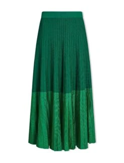 Colette Contrast Hem Skirt - Emerald Green -CEFINN Shop SP24 K17 COLETTE EMERALDGREEN LS 1808