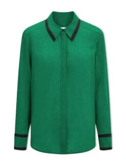 Sullivan Techni Voile Shirt - Emerald Green -CEFINN Shop SP24 S85 SULLIVAN EMERALDGREEN LS