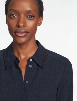 Sullivan Techni Voile Shirt - Navy -CEFINN Shop SP24 S85 SULLIVAN NAVY LS 1186