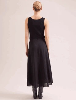 Sonia Techni Voile Maxi Skirt - Black 9 Sonia Techni Voile Maxi Skirt - Black -CEFINN Shop SP24 SK182 SONIA BLACK LS 18234