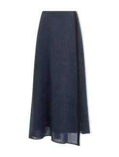 Sonia Techni Voile Maxi Skirt - Navy -CEFINN Shop SP24 SK182 SONIA NAVY LS