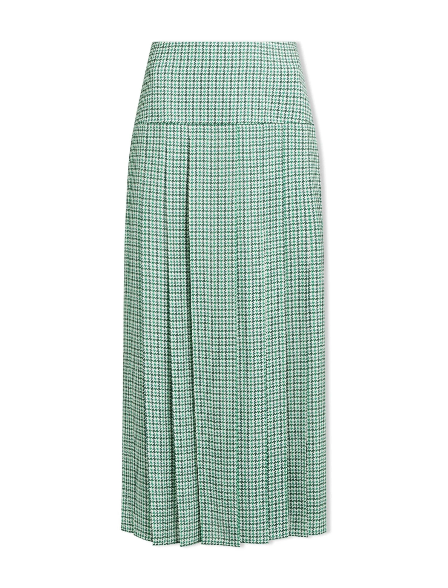Sienna Maxi Skirt - Ecru Green Houndstooth Print 5 Sienna Maxi Skirt - Ecru Green Houndstooth Print - Image 5