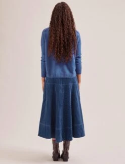 Simone Corduroy Maxi Skirt - Blue -CEFINN Shop SP24 SK187 SIMONE BLUE LS 311