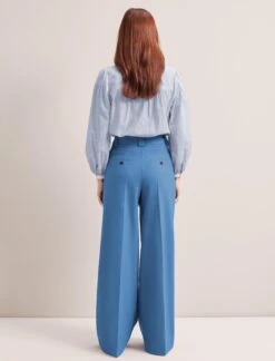 Margot New Wool Wide Leg Trouser - Blue 16 Margot New Wool Wide Leg Trouser - Blue -CEFINN Shop SP24 TR70 MARGOT BLUE LS 6355