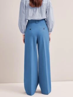 Margot New Wool Wide Leg Trouser - Blue 15 Margot New Wool Wide Leg Trouser - Blue -CEFINN Shop SP24 TR70 MARGOT BLUE LS 6357