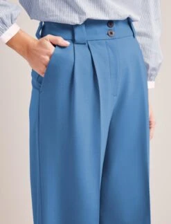 Margot New Wool Wide Leg Trouser - Blue 11 Margot New Wool Wide Leg Trouser - Blue -CEFINN Shop SP24 TR70 MARGOT BLUE LS 6423