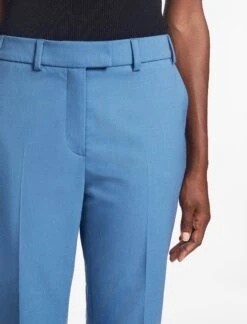 Clement New Wool Turn Up Trouser - Blue -CEFINN Shop SP24 TR76 CLEMENT BLUE LS 607