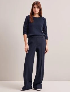 Terence New Wool Wide Leg Trouser - Navy 13 Terence New Wool Wide Leg Trouser - Navy -CEFINN Shop SP24 TR86 TERENCE NAVY LS 6792