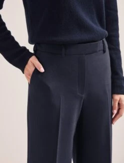 Terence New Wool Wide Leg Trouser - Navy 10 Terence New Wool Wide Leg Trouser - Navy -CEFINN Shop SP24 TR86 TERENCE NAVY LS 6943