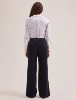 Harlow Corduroy Wide Leg Trouser - Navy -CEFINN Shop SP24 TR88 HARLOW NAVY LS 1467