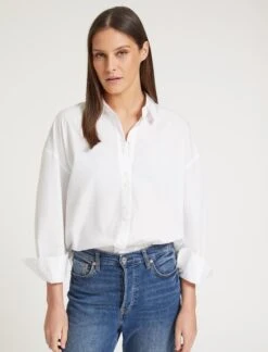 Sammy Organic Cotton Oversized Shirt - White 11 Sammy Organic Cotton Oversized Shirt - White -CEFINN Shop SU23 S70 SAMMY WHITE LS 58741