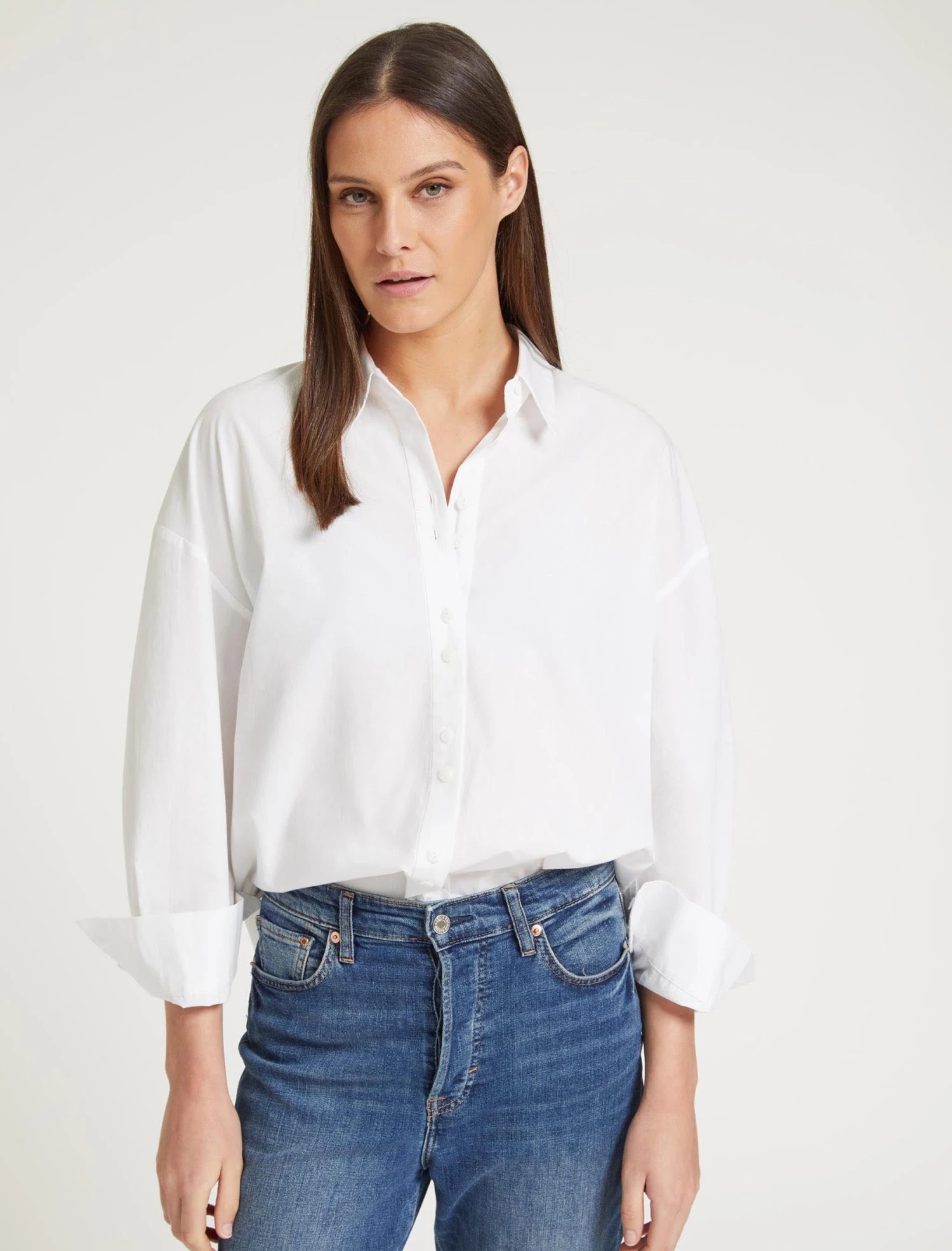 Sammy Organic Cotton Oversized Shirt - White 5 Sammy Organic Cotton Oversized Shirt - White - Image 5