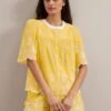 Bonnie Organic Cotton Blouse - Yellow White