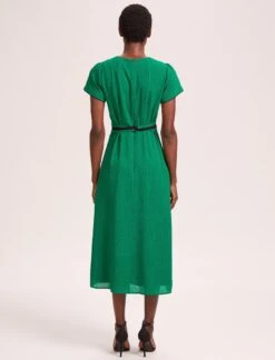 Rosie Techni Voile Maxi Dress - Emerald Green Black -CEFINN Shop SU24 D526 ROSIE EMERALDGREENBLACK LS 39120