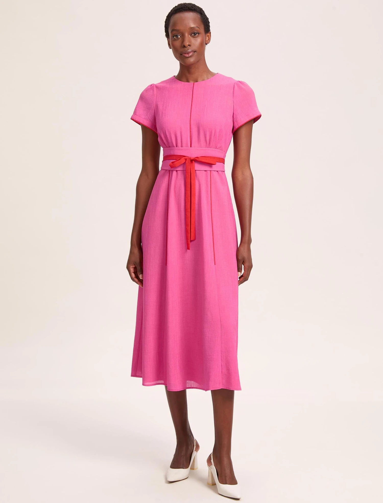 Rosie Techni Voile Maxi Dress - Hot Pink Crimson 6 Rosie Techni Voile Maxi Dress - Hot Pink Crimson - Image 6