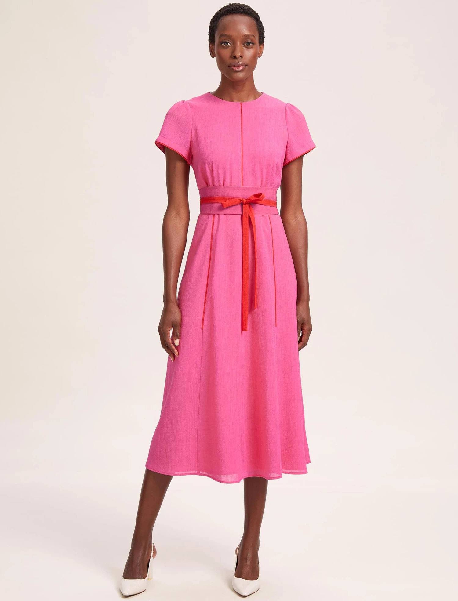 Rosie Techni Voile Maxi Dress - Hot Pink Crimson 4 Rosie Techni Voile Maxi Dress - Hot Pink Crimson - Image 4