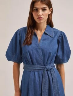 Wren Denim Maxi Dress - Light Blue -CEFINN Shop SU24 D634 WREN LIGHTBLUE LS 937