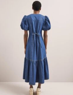 Este Denim Maxi Dress - Light Blue -CEFINN Shop SU24 D643 ESTE LIGHTBLUE LS 982