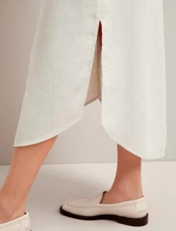 Lyra Techni Linen Maxi Shirt Dress - Cream 14 Lyra Techni Linen Maxi Shirt Dress - Cream -CEFINN Shop SU24 D645 LYRA CREAM LS 17894