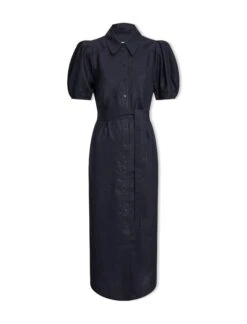 Lyra Techni Linen Maxi Shirt Dress - Navy -CEFINN Shop SU24 D645 LYRA NAVY CO 43b2b27b 987b 497d aae5 172eb1d6f113