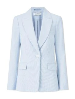 Jamie Linen Blend Blazer - Pale Blue -CEFINN Shop SU24 JK66 JAMIE PALEBLUE CO