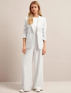 Jamie Linen Blend Blazer - Pearl -CEFINN Shop SU24 JK66 JAMIE PEARL LS 26027