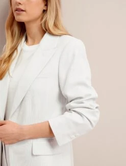 Jamie Linen Blend Blazer - Pearl -CEFINN Shop SU24 JK66 JAMIE PEARL LS 26087