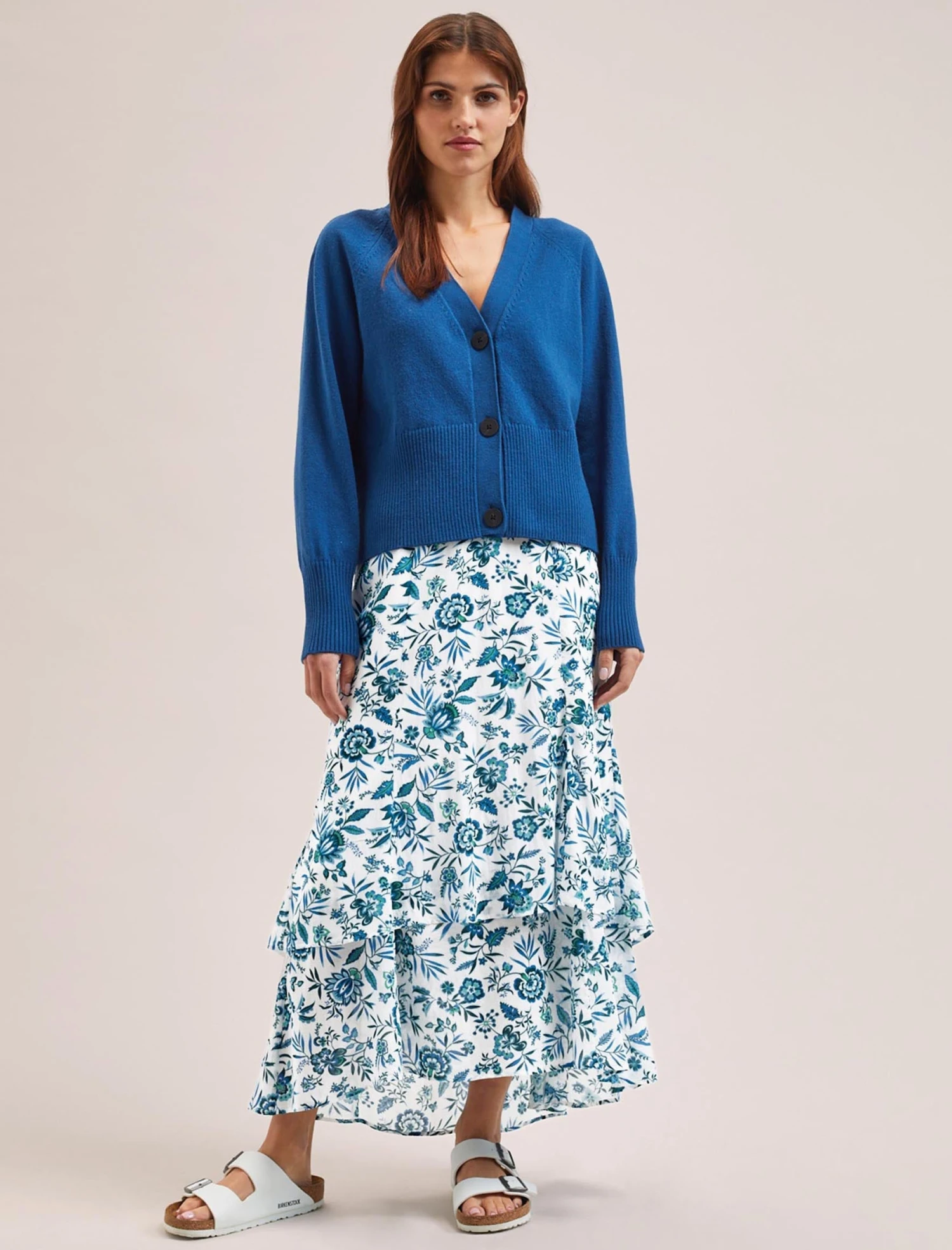 Caro Cotton Cardigan - Bright Blue 4 Caro Cotton Cardigan - Bright Blue - Image 4