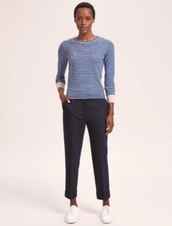 Front Page 9 Front Page -CEFINN Shop SU24 K139 JODI NAVYBLUEBEIGESTRIPE LS 40643