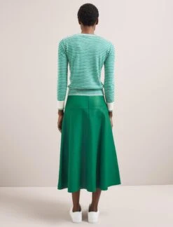 Jodi Cotton Jumper - Teal Mint Cream Stripe -CEFINN Shop SU24 K139 JODI TEALMINTCREAMSTRIPE LS 1472