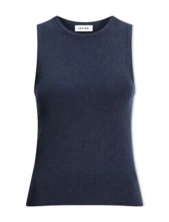 Tammy Cotton Blend Vest - Navy 15 Tammy Cotton Blend Vest - Navy -CEFINN Shop SU24 K150 TAMMY NAVY CO