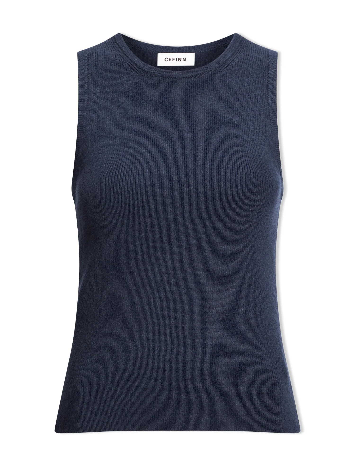 Tammy Cotton Blend Vest - Navy 8 Tammy Cotton Blend Vest - Navy - Image 8
