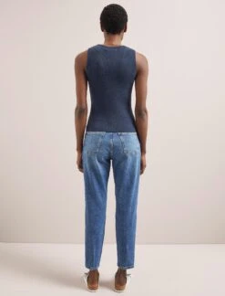 Tammy Cotton Blend Vest - Navy 14 Tammy Cotton Blend Vest - Navy -CEFINN Shop SU24 K150 TAMMY NAVY LS 1851