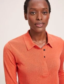 Josie Linen Blend Jumper - Orange -CEFINN Shop SU24 K180 JOSIE ORANGE LS 40498