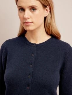 Clara Cashmere Cardigan - Navy -CEFINN Shop SU24 K189 CLARA NAVY LS 26737