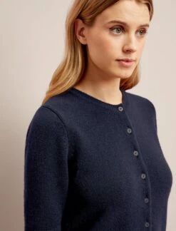 Clara Cashmere Cardigan - Navy -CEFINN Shop SU24 K189 CLARA NAVY LS 26740