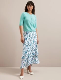 Clara Cashmere Cardigan - Spearmint -CEFINN Shop SU24 K189 CLARA SPEARMINT LS 291