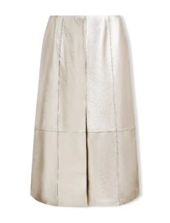 Robyn Leather Midi Skirt - Light Gold -CEFINN Shop SU24 SK184 ROBYN LIGHTGOLD LS