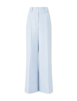 Tyler Linen Blend Wide Leg Trouser - Pale Blue -CEFINN Shop SU24 TR97 TYLER PALEBLUE CO