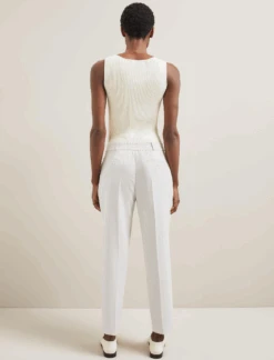 Tatum Linen Blend Easy Waist Trouser - Pearl -CEFINN Shop SU24 TR99 TATUM PEARL LS 1355