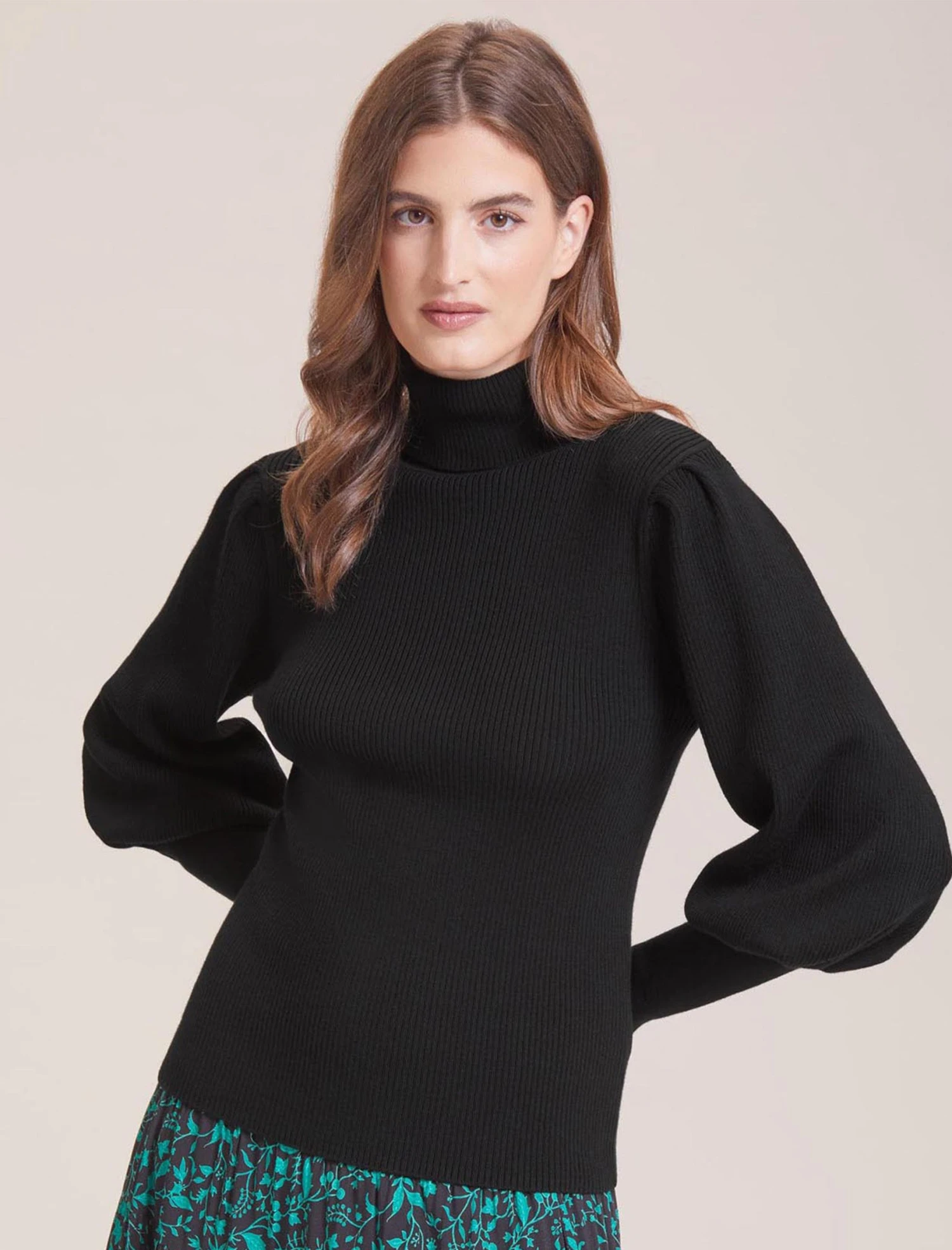 Eva Wool Roll Neck Jumper - Black 1 Eva Wool Roll Neck Jumper - Black