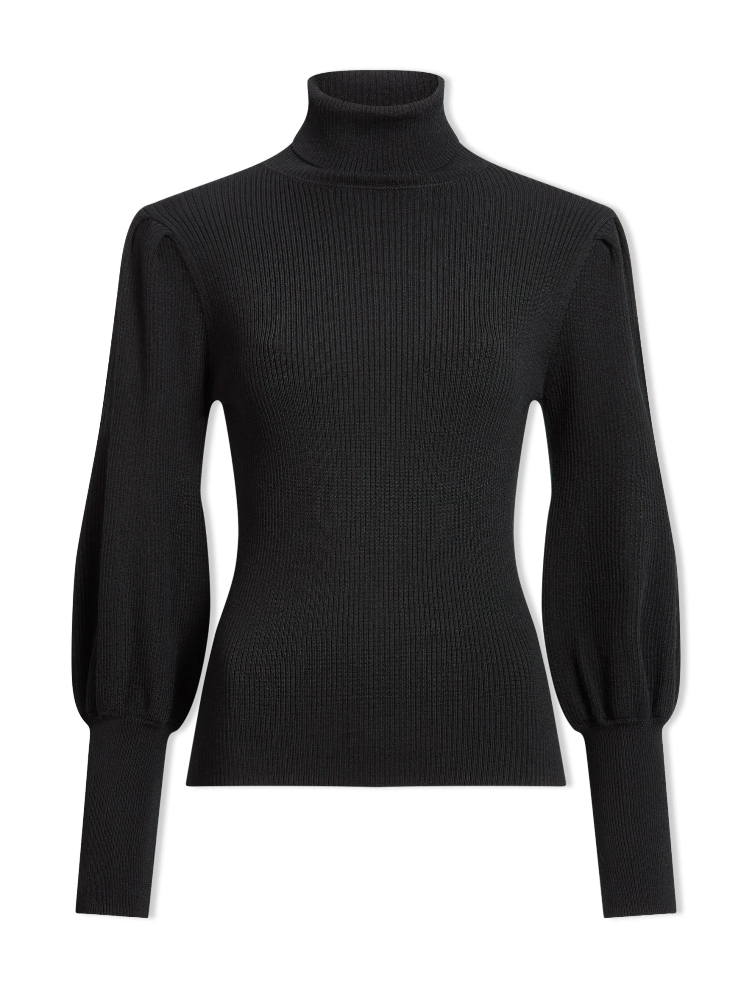 Eva Wool Roll Neck Jumper - Black 7 Eva Wool Roll Neck Jumper - Black - Image 7