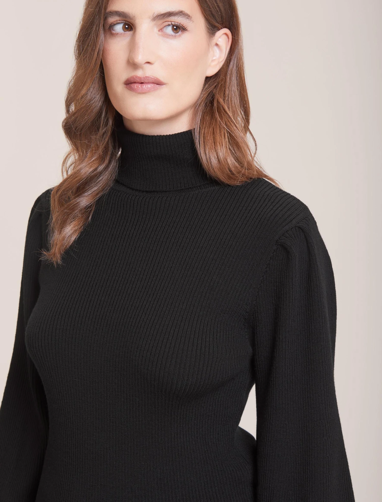 Eva Wool Roll Neck Jumper - Black 3 Eva Wool Roll Neck Jumper - Black - Image 3