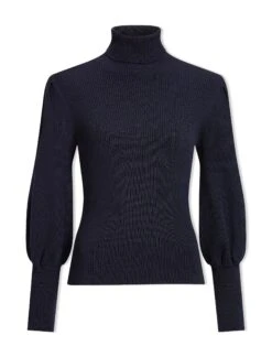 Eva Wool Roll Neck Jumper - Navy -CEFINN Shop WI23 K10 EVA NAVY CO a5cbd91d b1dd 46e2 a1e2 eaaf7d1633a3
