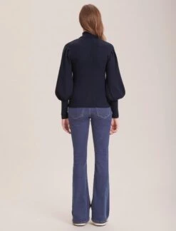 Eva Wool Roll Neck Jumper - Navy -CEFINN Shop WI23 K10 EVA NAVY LS 37769